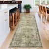 Washable Area Rug Vintage Distressed Rug Non Slip Low Pile Rugs - 3 of 4