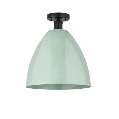 Plymouth Dome - 1 Light Semi-Flush Mount In Industrial Style-14.75 Inches Tall and 12 Inches Wide
