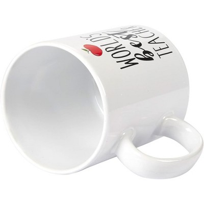 Red Apple World's Best Teacher Ceramic Coffee Mug