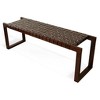 TiramisuBest Button Tufted Bed Bench - Upholstered with Arms & Solid Wood Legs, Black - 2 of 4