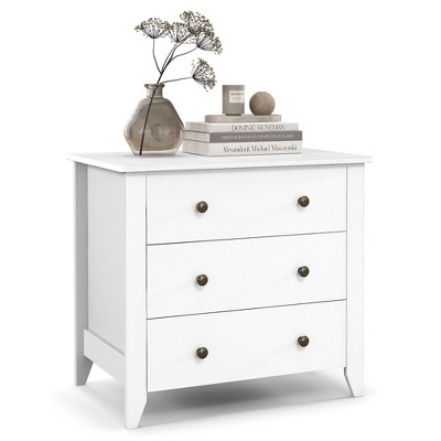 White MDF 3-Drawer Nursery Dresser Chest