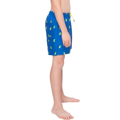 Rokka&Rolla Boys' Pattern Swim Shorts with Compression Liner-Blue Crocodile, size 8 — фото 7
