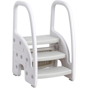 Safe 3-Step Toddler Stool for Kids ¨C Sturdy Plastic Standing Tower with Handrails and Non-Slip Pads ¨C Perfect for Bathroom, Kitchen Counter - 1 of 4