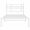 vidaXL Metal Bed Frame without Mattress with Headboard White 39.4"x78.7" - 4 of 4