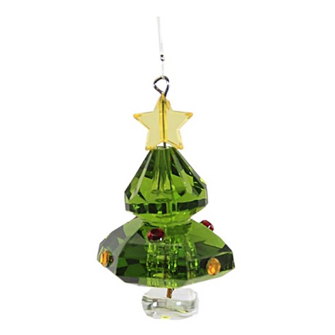 Holiday Ornament Mini Christmas Tree Facets - One Ornament 3.5 Inches -  Gold Star - Nd6011664 - Plastic - Green : Target