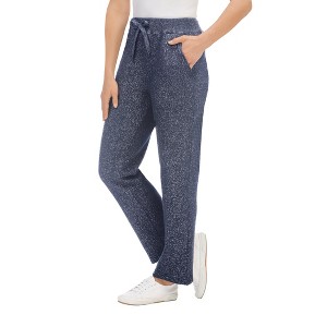 Collections Etc Cozy Heathered Knit Pull-On Drawstring Pants - 1 of 4