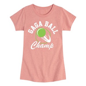 Girls' - Instant Message - Gaga Ball Champ Fitted Short Sleeve Graphic T-Shirt - 1 of 4