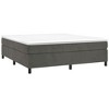vidaXL Bed Frame Platform Bed Mattress Foundation Bedroom Furniture Velvet - King Dark Gray 13.8" - 2 of 4