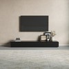 POVISON 78.74"Modern Wood Black TV Stand,Rectangular Media Console with Storage ,Fully-Assembled - 2 of 4