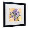 Trademark Fine Art Sheila Golden Vase Of Irises Matted Framed Art - 3 of 4