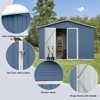 NicBex 10ft�12ft Outdoor Storage Sheds Metal Garden Sheds for Garden Tools, Bikes, Durable and Weather-Resistant - 3 of 4
