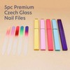 Czech Glass Nail File Set, 5 Pack Reusable Crystal Etched Fingernail Files with Hard Cases - 2 of 4