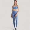 Anna-Kaci Active Women's Scoop Neck Sports Bra Top with Adjustable Thin Straps and Seamless Lightweight Fabric - 4 of 4