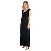 24seven Comfort Apparel V Neck Sleeveless Maternity Maxi Dress with Belt - 2 of 4