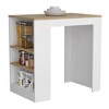 NicBex Mobile Kitchen Island Cart Morden Kitchen Carts with Storage Island Table with 3 Tier Shelves for Kitchen - 4 of 4