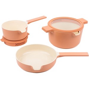 Alva Neat 5-Piece Nonstick Ceramic Nesting Cookware Set - 1 of 4