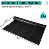 Weed Barrier Fabric, Heavy Duty Woven Landscape Fabric - 2 of 4