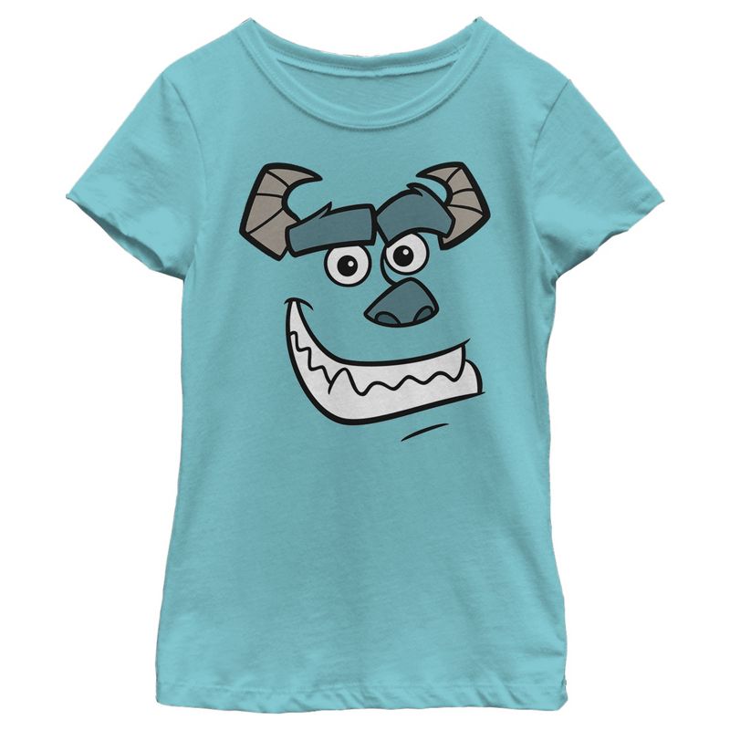 Girl's Monsters Inc Sulley Face T-Shirt, 1 of 4