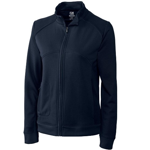 Cutter Buck Ladies Cb Drytec Edge Full Zip Jacket Solid Navy