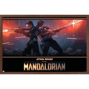 Trends International Star Wars: The Mandalorian Season 2 - Back to Back Framed Wall Poster Prints - 1 of 4