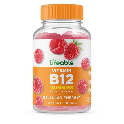 Lifeable Vitamin B12 For Adults, For Cellular Energy, Vegan, 90 Gummies ...