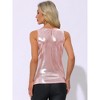 INSPIRE CHIC Women's Metallic Sleeveless Club Party Shiny Tank Top - 3 of 4
