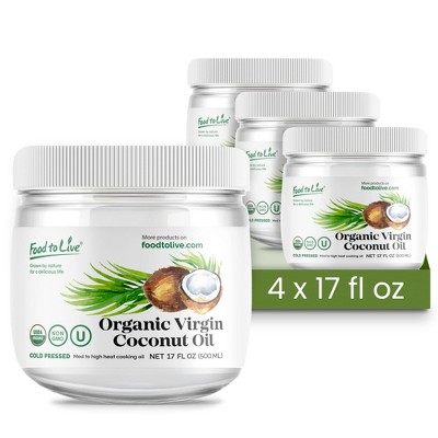 Organic Virgin Coconut Oil, 17 fl oz (500 ml) - by Food To Live