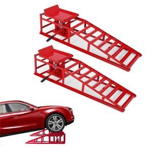 2 Packs Hydraulic Car Ramps-5 Ton Car Lift Ramp for Oil Changes, Heavy Duty Car Jack Ramps - 1 of 4