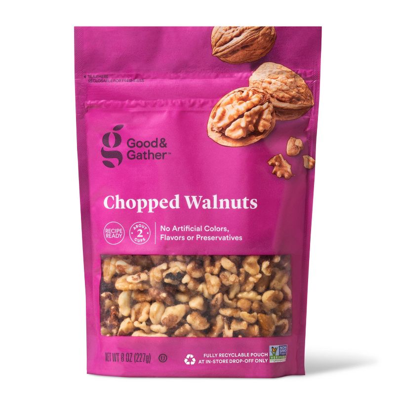 Chopped Walnuts - 8oz - Good &#38; Gather&#8482;, 1 of 5