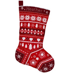 Fair Isle Christmas: RED Stocking Kit by MerryStockings - 1 of 1