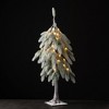 35.5"H Sullivans Christmas Lit Flocked Droopy Tree, Green, Indoor Christmas Decor - 3 of 3