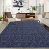 Washable Modern Textured Solid Rug Non Slip Low Pile Rug Soft Contemporary Throw Floor Cover Foldable Indoor Carpet for Living Room Bedroom - 2 of 4