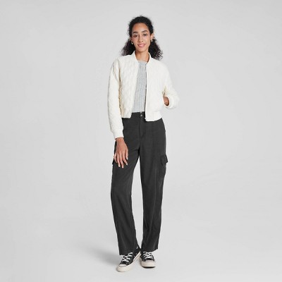 Женские куртки Wild Fable Women's Quilted Bomber Jacket - Wild Fable™ Cream 3X — фото 3