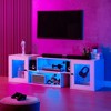 Deformable LED TV Stand with Power Outlets & USB Ports, Gaming Entertainment Center for 55-70 Inch TVs, Storage Cabinet for Living Room & Bedroom Black/Brown/White - 4 of 4
