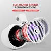 Pyle 6.5'' Marine Wakeboard Bluetooth Speaker System with LED Lights, Waterproof, 200 Watt - 3 of 4