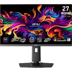 MSI MPG 271QRX QD-OLED, 27 OLED Gaming Monitor, 2560 x 1440 (QHD), OLED 0.03ms Response time, 360Hz, True Black HDR 400, HDMI, DP Port, USB Type C - 1 of 4