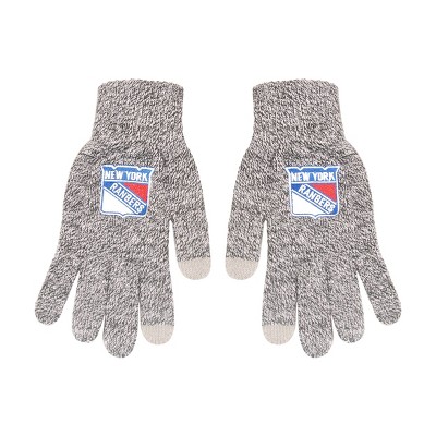 NHL New York Rangers Knit Gloves - Gray