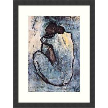 16" x 20" The Blue Nude 1902 by Pablo Picasso Framed Wall Art Print - Amanti Art