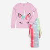 Leveret Kids Pajamas Cotton Top and Fleece Pants - 2 of 4