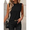 Women's Basic Tank Top - Niche Design Slim Fit Sleeveless Shirt vest - 2 of 4