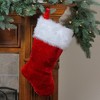 Northlight Plush Traditional Christmas Stocking with Cuff - 20" - Red and White - image 2 of 3