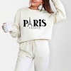 Simply Sage Market Paris France Eiffel Tower Lightweight Garment Dyed Sweatshirt - 2 of 4