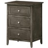 NicBex Nightstand with 3 Drawers,15 inch Bedside Table with Metal Round Handles and  Wood Legs,Modern Side Table for Bedroom,Living Room - 3 of 4