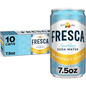 Fresca Grapefruit Citrus Sparkling Soda Water - 10pk/7.5 fl oz Mini-Cans - 1 of 4