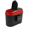 Unique Bargains Mini Red Black Plastic 2-Way Open Car Rubbish Bin Holder Garbage Trash Can - 2 of 4