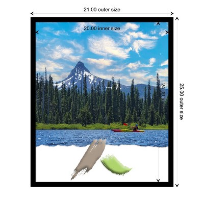 Matte Black Contemporary Wood Wall Picture Frame 20.9" x 24.9"