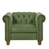 Modern Sofa, Classic Velvet Couch Upholstered Sofa with Nailhead Trim, Roll Arm Settee with Tufted Back for Home Living Room Bedroom Office - 2 of 4