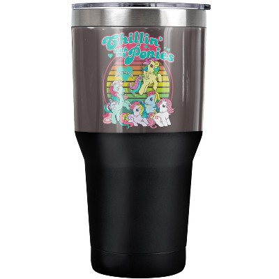 My Little Pony Retro Chillin With My Ponies Steel Tumbler 30oz Coffee Travel Mug