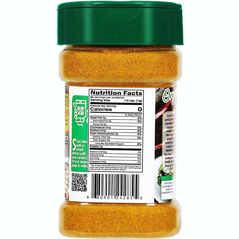 Organic Curry Powder Hot, Indian 9-Spice Blend - 3oz (85g) - Rani Brand Authentic Indian Products, 3 of 11
