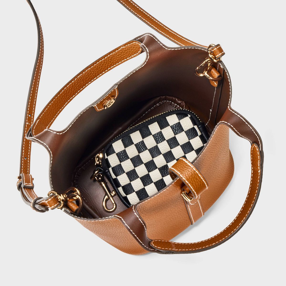 Mini Tulip Tote Handbag with Crossbody Strap - A New Day™ - thumbnail 9